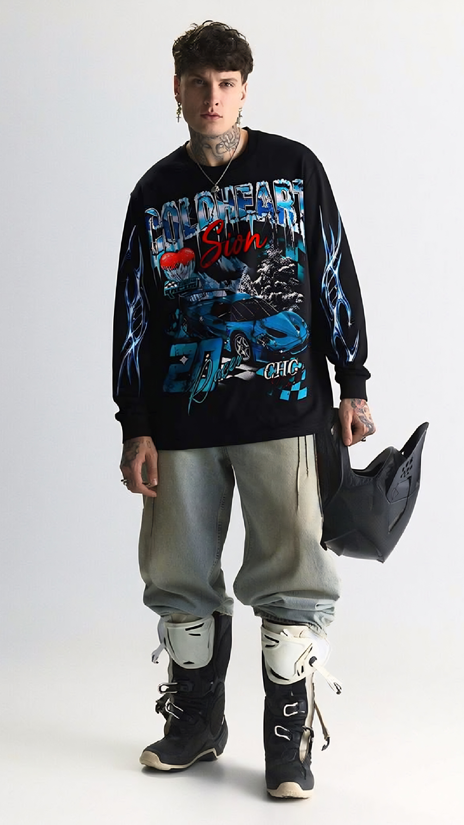 Playera Oversize Manga Larga