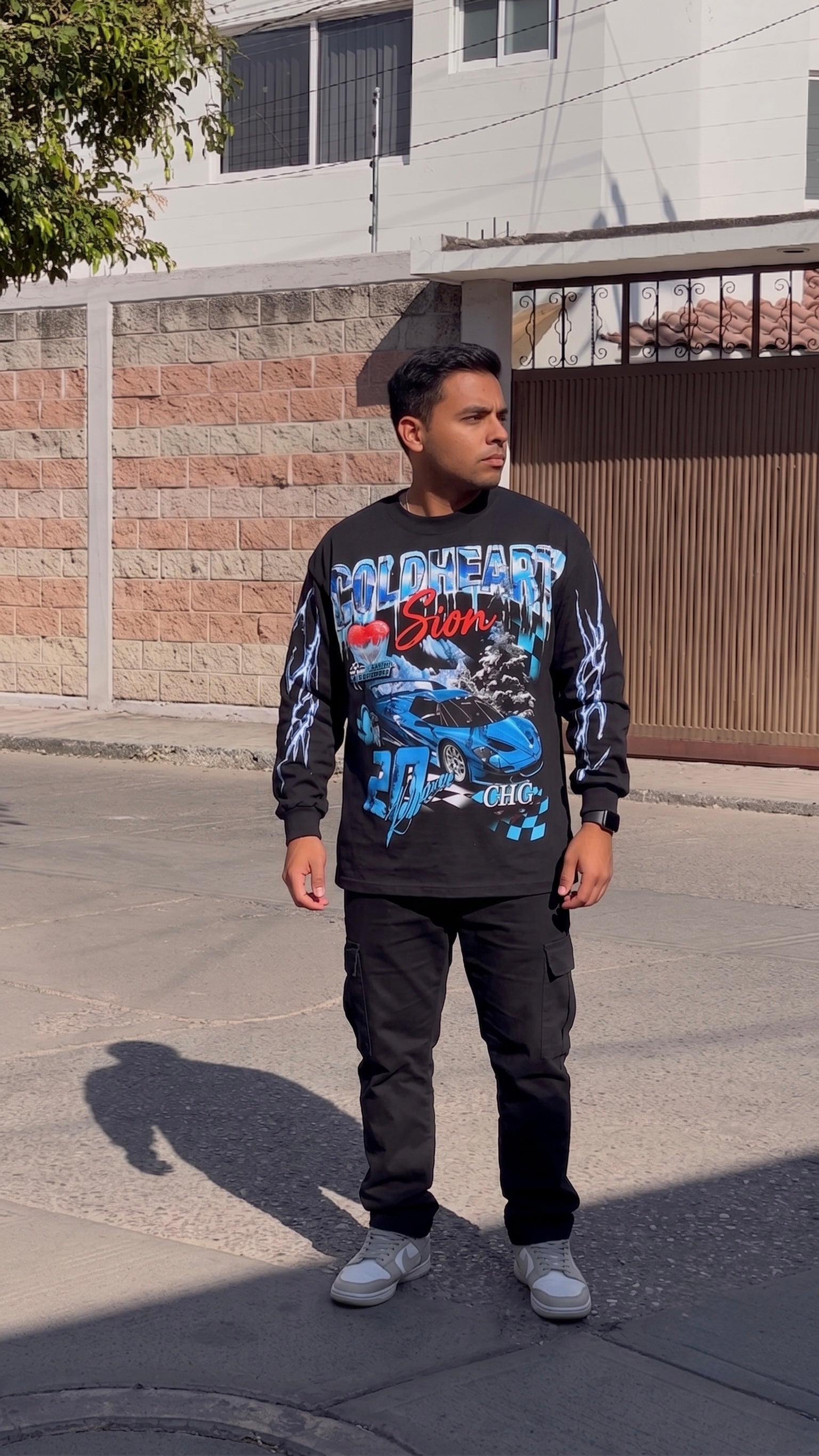 Playera Oversize Manga Larga